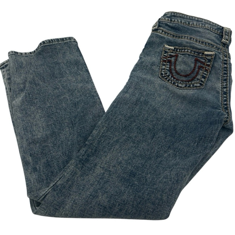 True Religion Becca Mid Rise Bootcut Cut Blue Wash Jeans Women's Size 29 - Picture 2 of 8